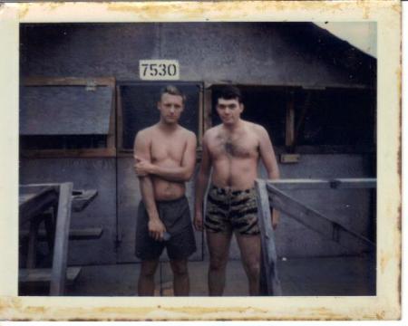 Instructors at Land Mine Warfare School Sgt Hoover and L/Cpl McGraw
