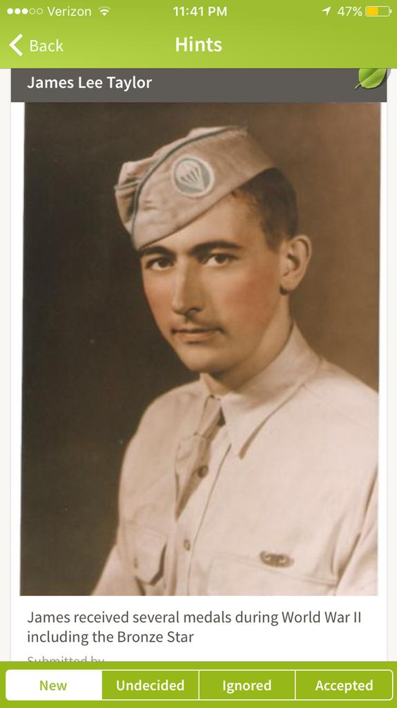 Grandpa James Lee Taylor trueblue Cherokee warrior