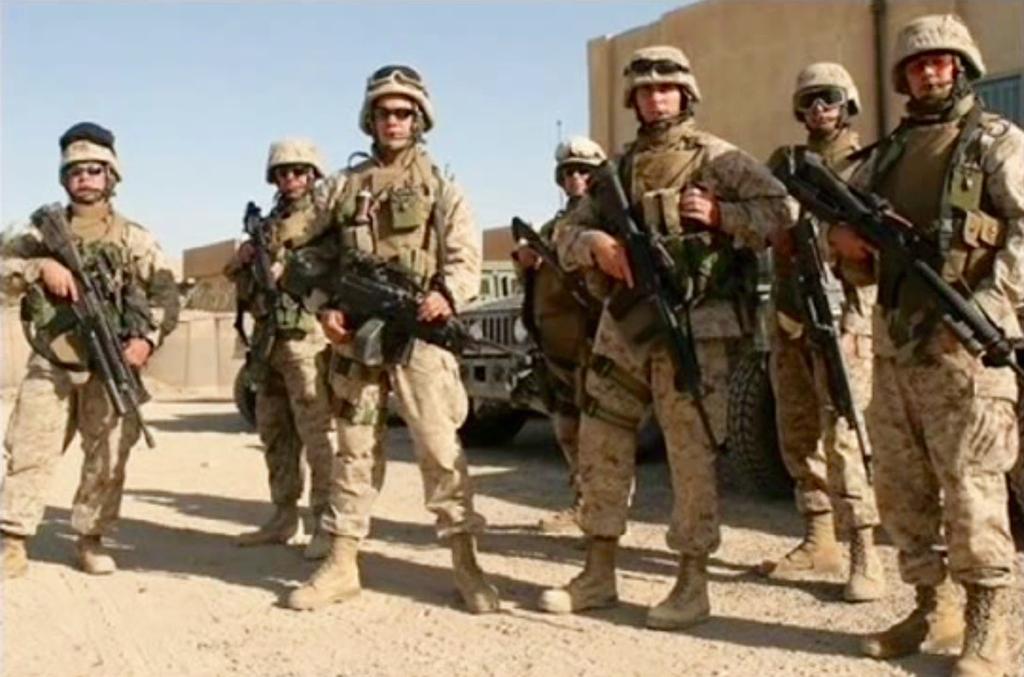 Mike Polchenkoand John Hughes outside our barracks