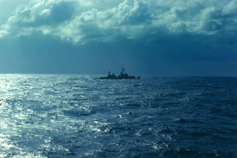 On duty at Main Gate Naval Air Station Naples Italy, Jan 1 1963